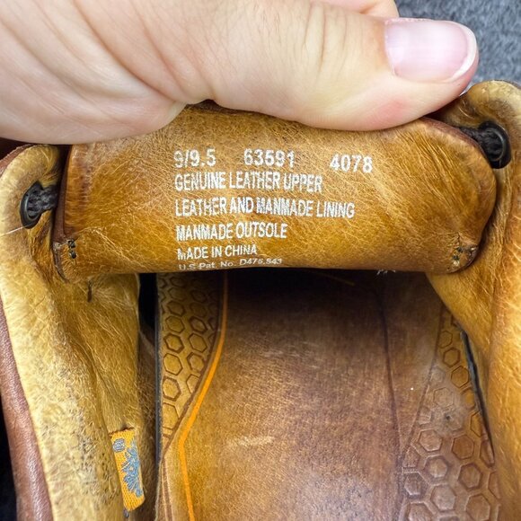 ✅Mens 9/9.5 Timberland Brown Leather Oxford Shoes Moc-Toe Comfort System✅Peeling - Picture 4 of 14